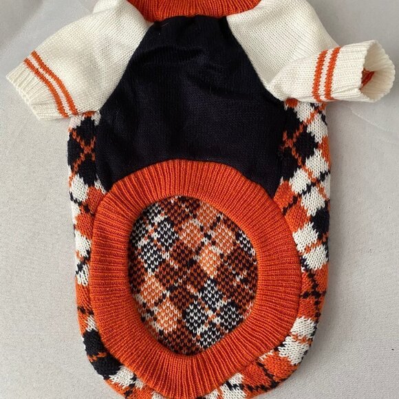 Pet Dog Cat Argyle Knitted Winter Sweater - Picture 8 of 12